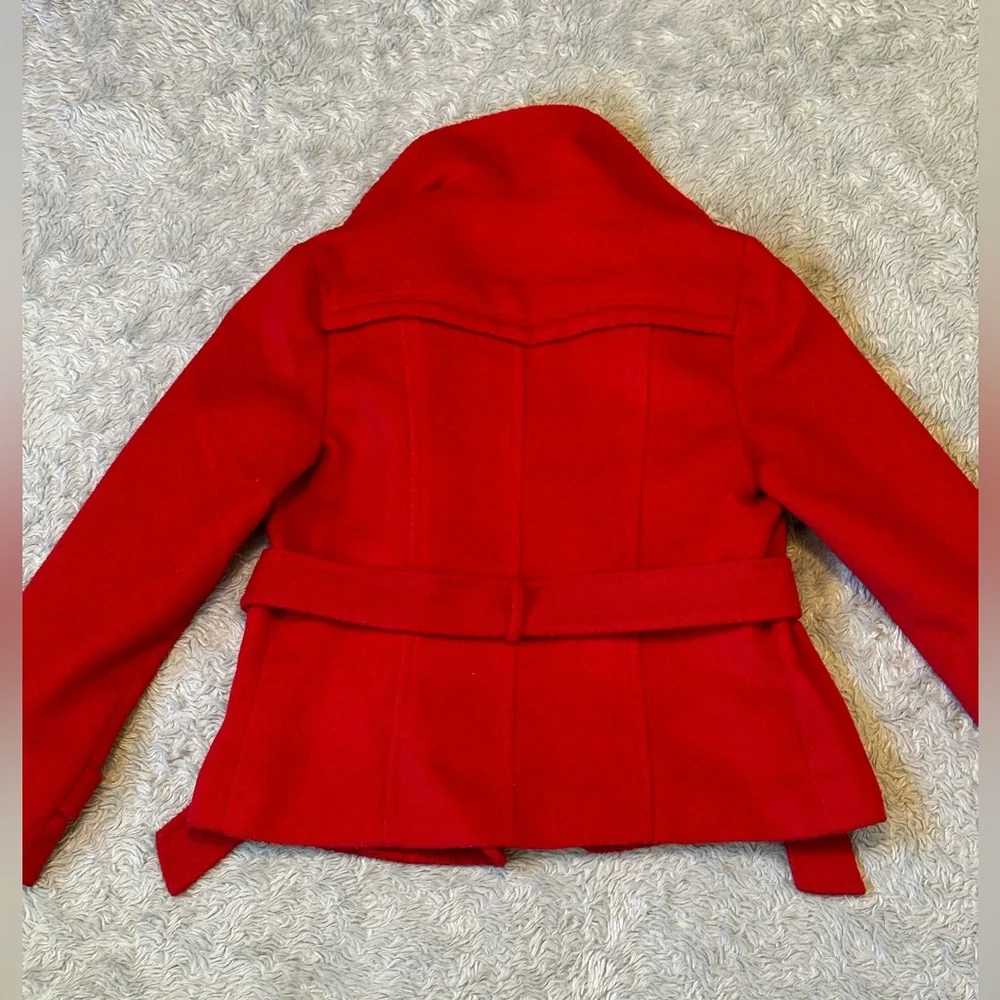 Cute Red Pea coat, Size Large, Forever 21 - Picture 3 of 8